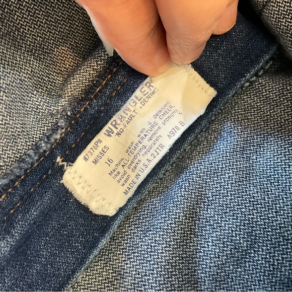 Vintage Wrangler No Fault Denim Jean Skirt 16 - runs small - Picture 5 of 7